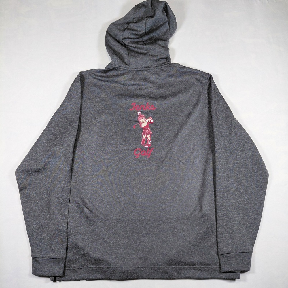 FootJoy Mens Large Gray Heathered Jenks Golf Trojan Hoodie Sweatshirt L - Picture 6 of 13